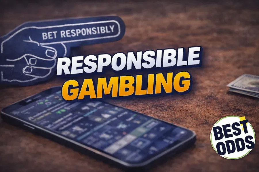 Best Odds - Banner with responsible gambling message.