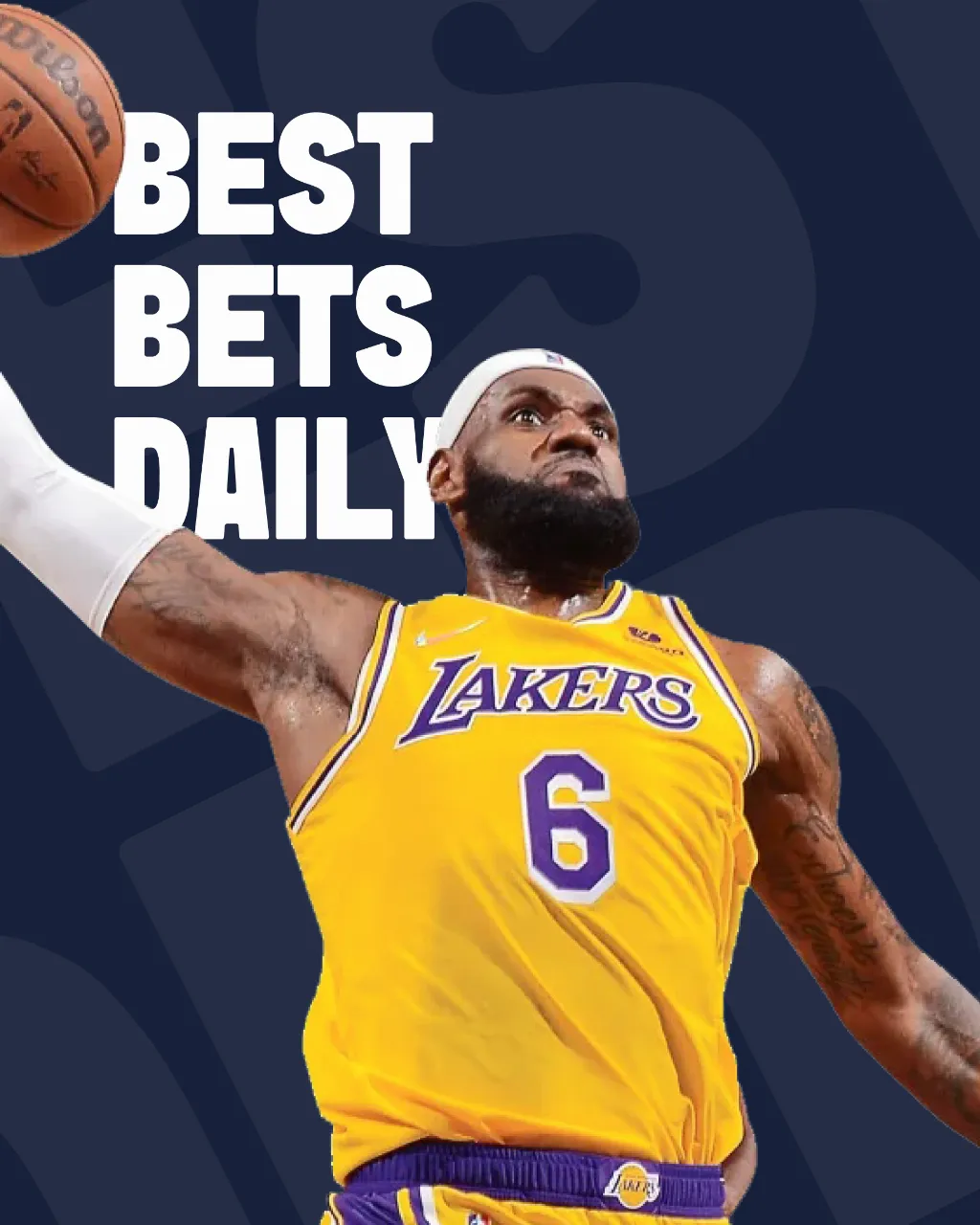 Best Bets Daily - Portrait with basketball player.